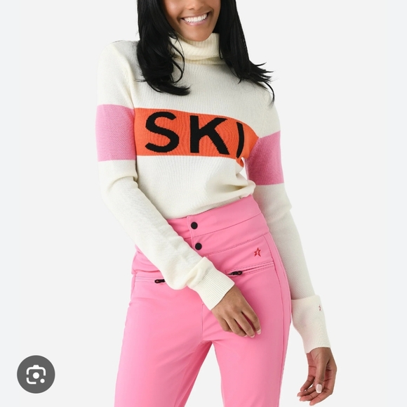 💥 Perfect Moment Ski Turtleneck sweater Pink Orange White